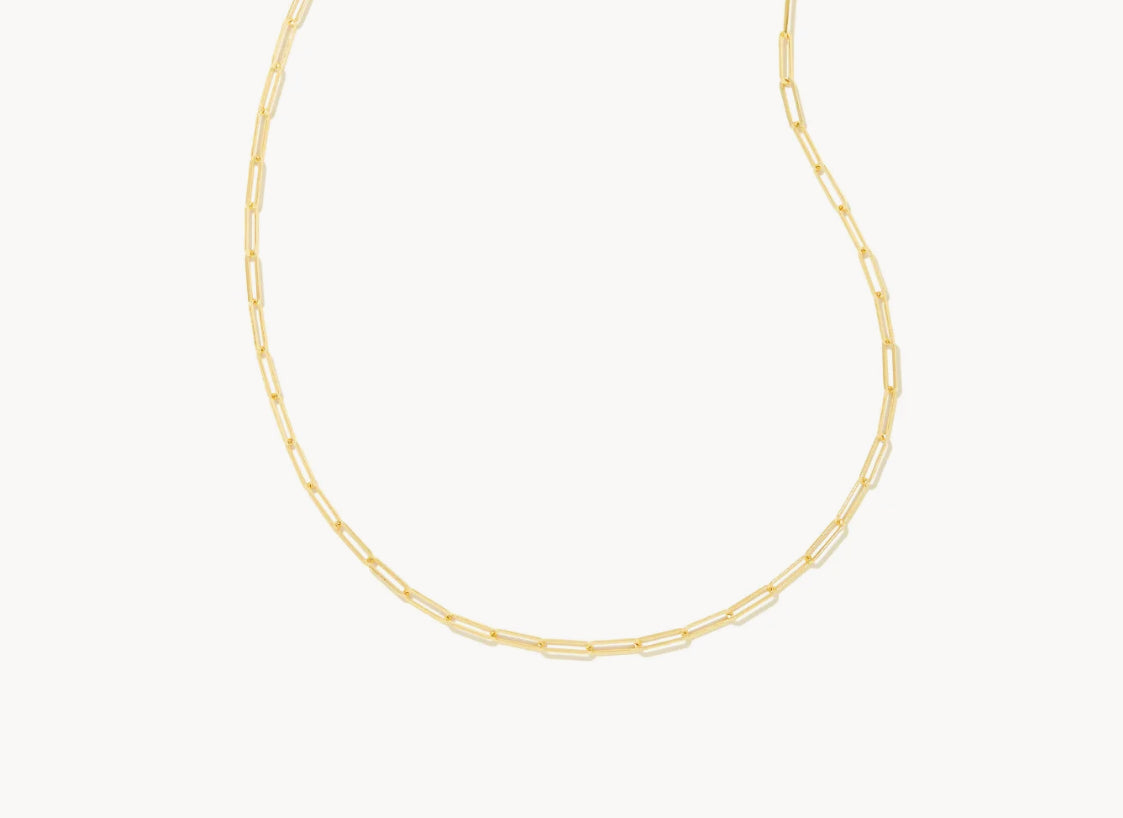 Kendra Scott Courtney Paperclip Necklace (Gold or Silver)