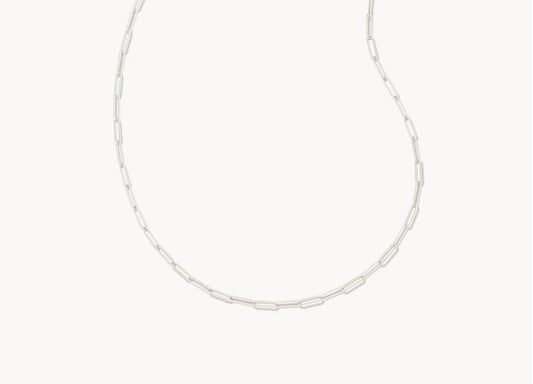 Kendra Scott Courtney Paperclip Necklace (Gold or Silver)