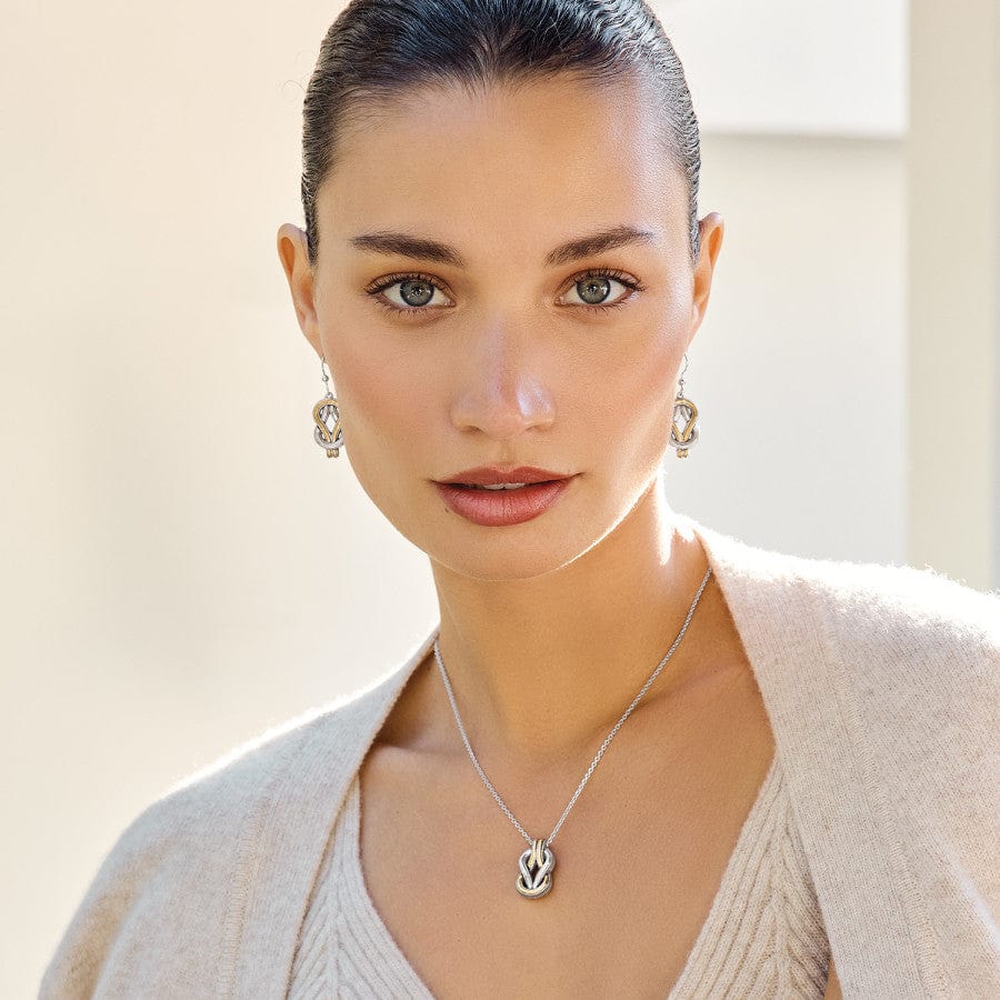 Brighton Interlok Harmony Two Tone French ire Earrings