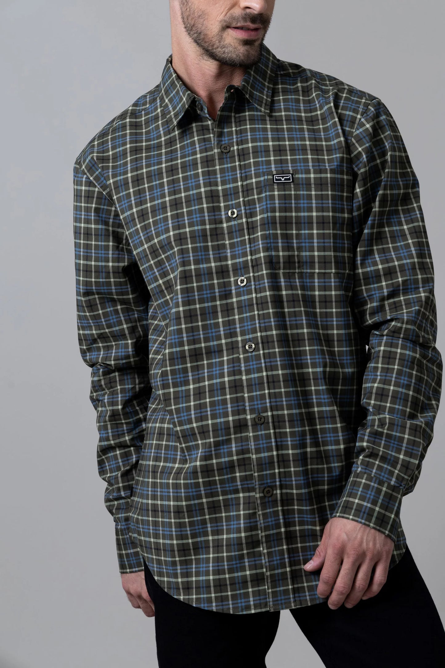Kimes Ranch Lucas Shirt (Natural or Army Plaid)