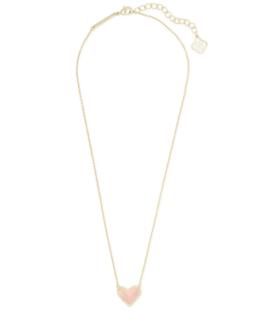 Kendra Scott Ari Heart Gold Pendant Necklace (Multiple Colors)