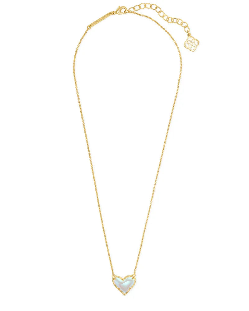 Kendra Scott Ari Heart Gold Pendant Necklace (Multiple Colors)