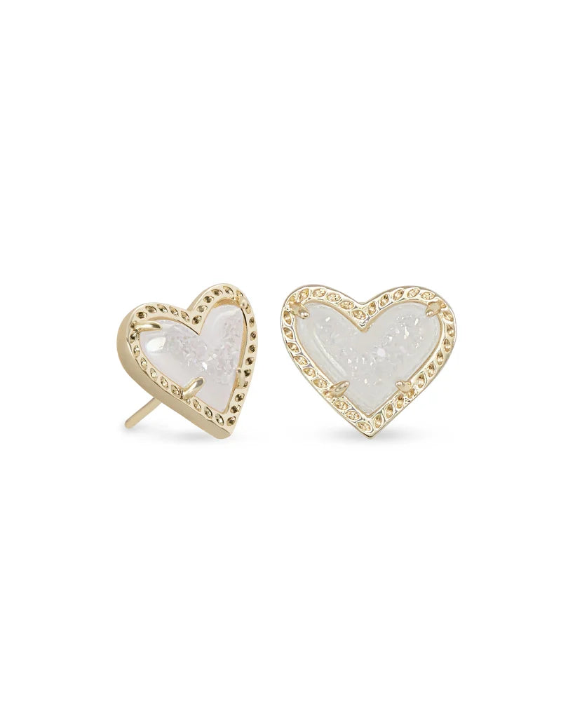 Kendra Scott Ari Heart Stud Earring Gold (multiple colors)
