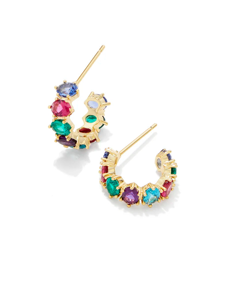 Kendra Scott Calin Crystal Huggie Earring (Multiple Colors)