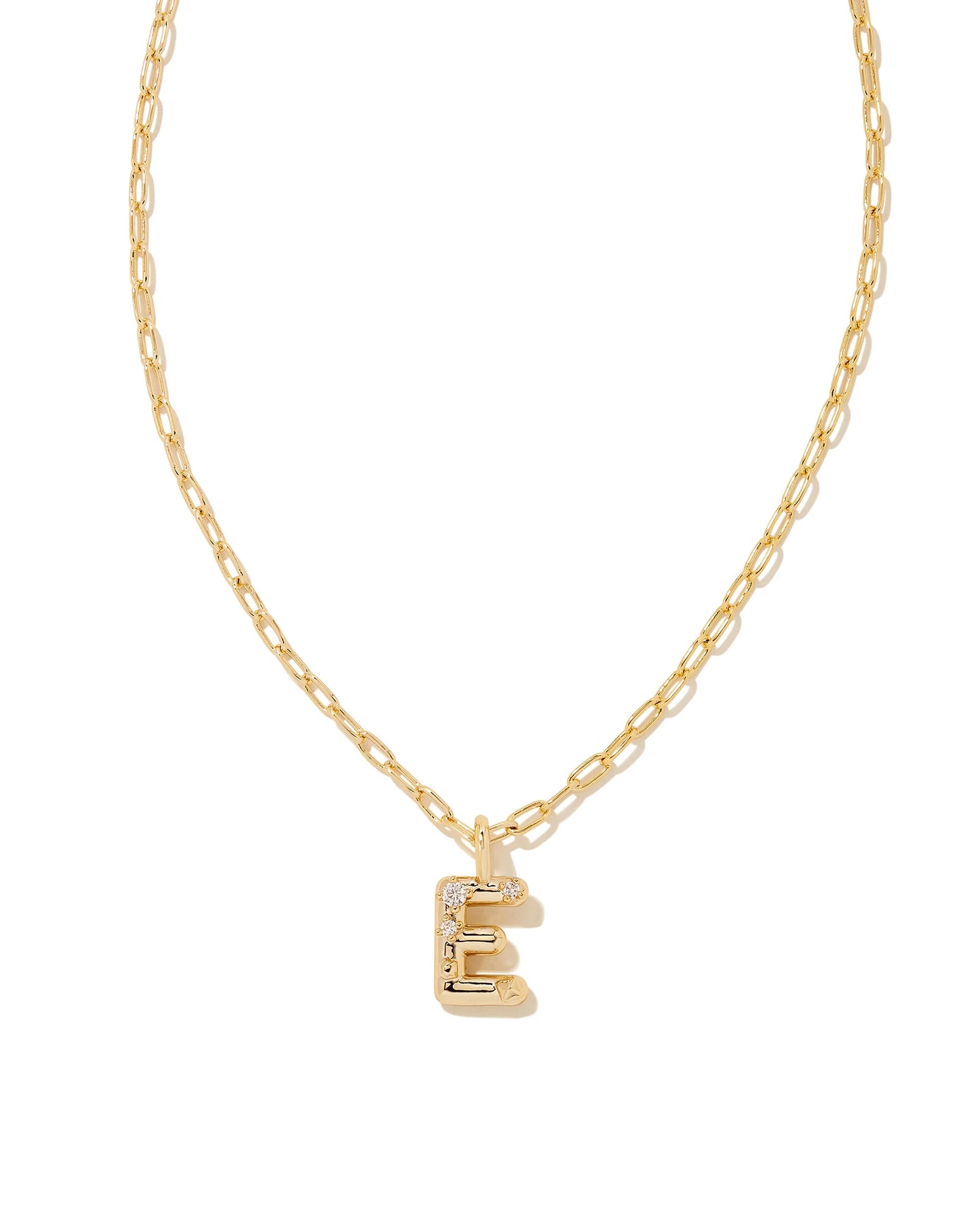 Crystal Letter Pendent Gold or Silver Metal
