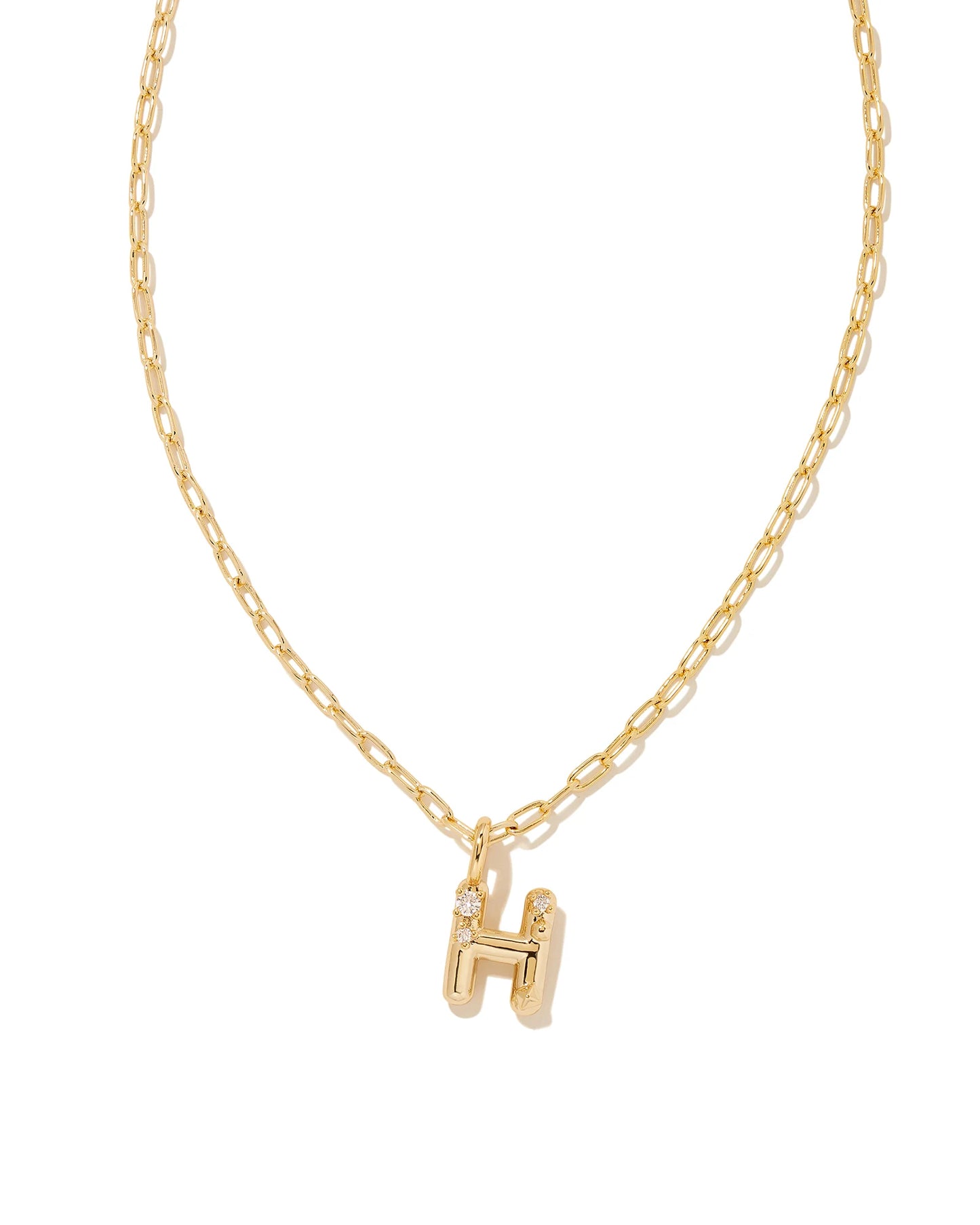 Crystal Letter Pendent Gold or Silver Metal