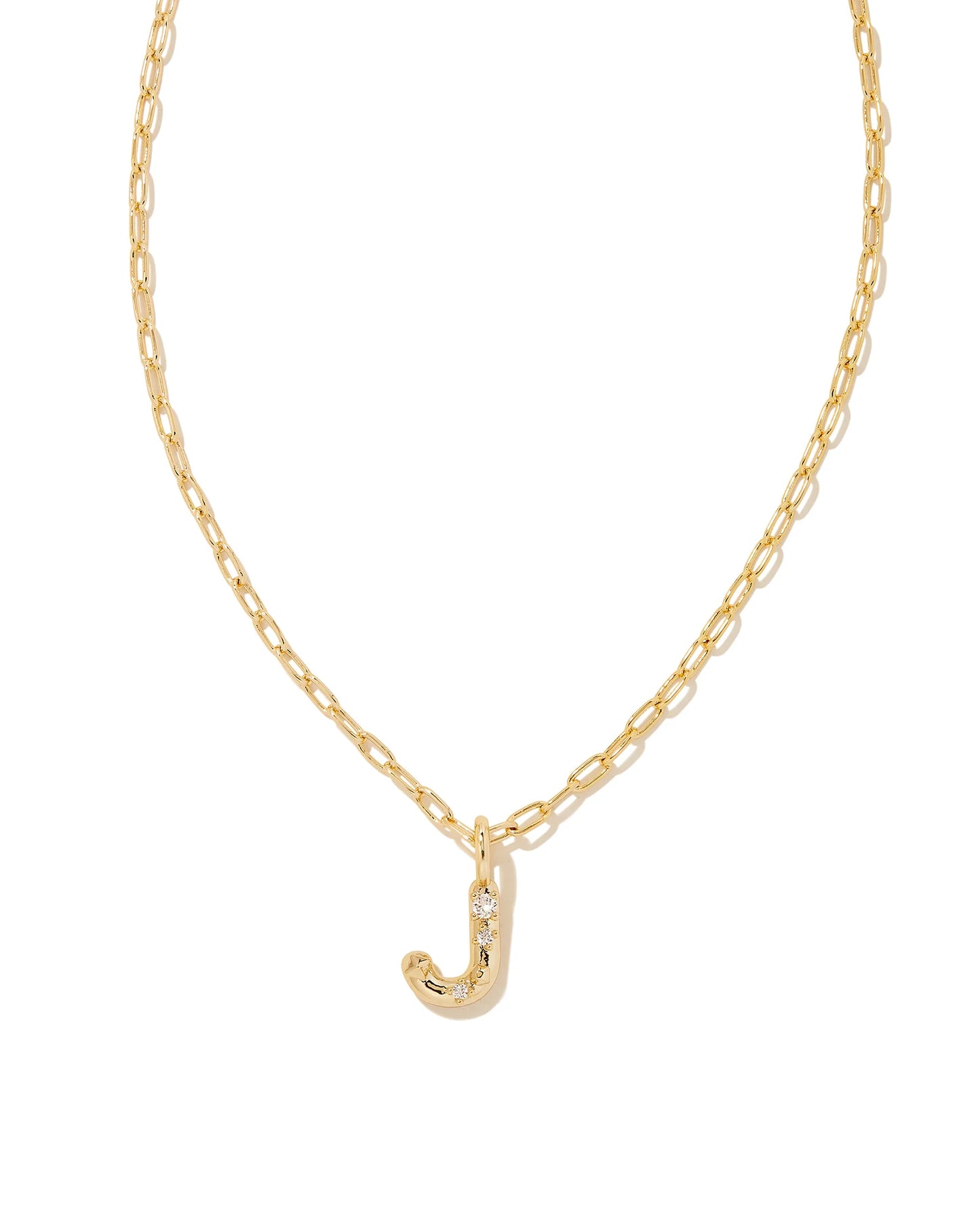 Crystal Letter Pendent Gold or Silver Metal