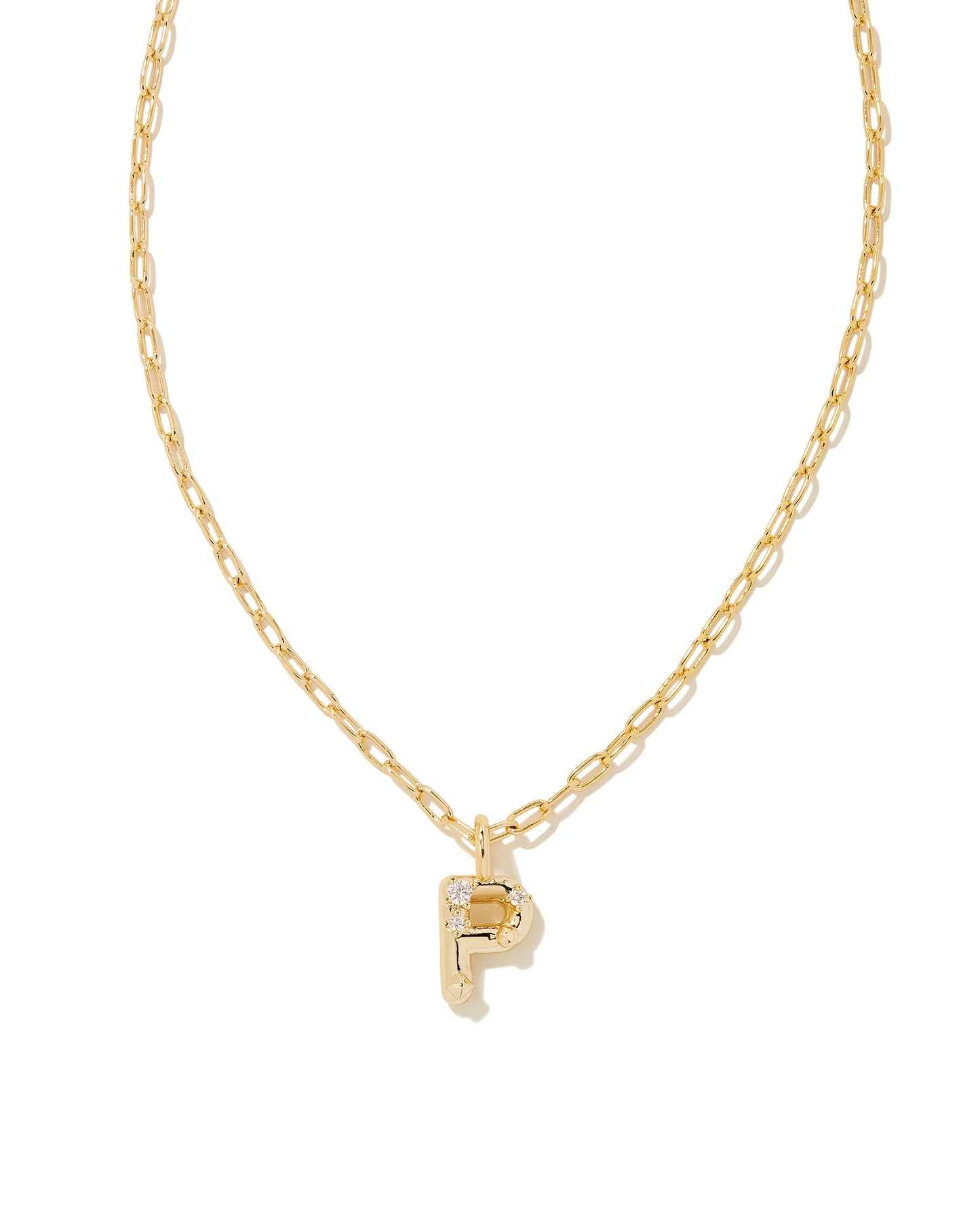 Crystal Letter Pendent Gold or Silver Metal