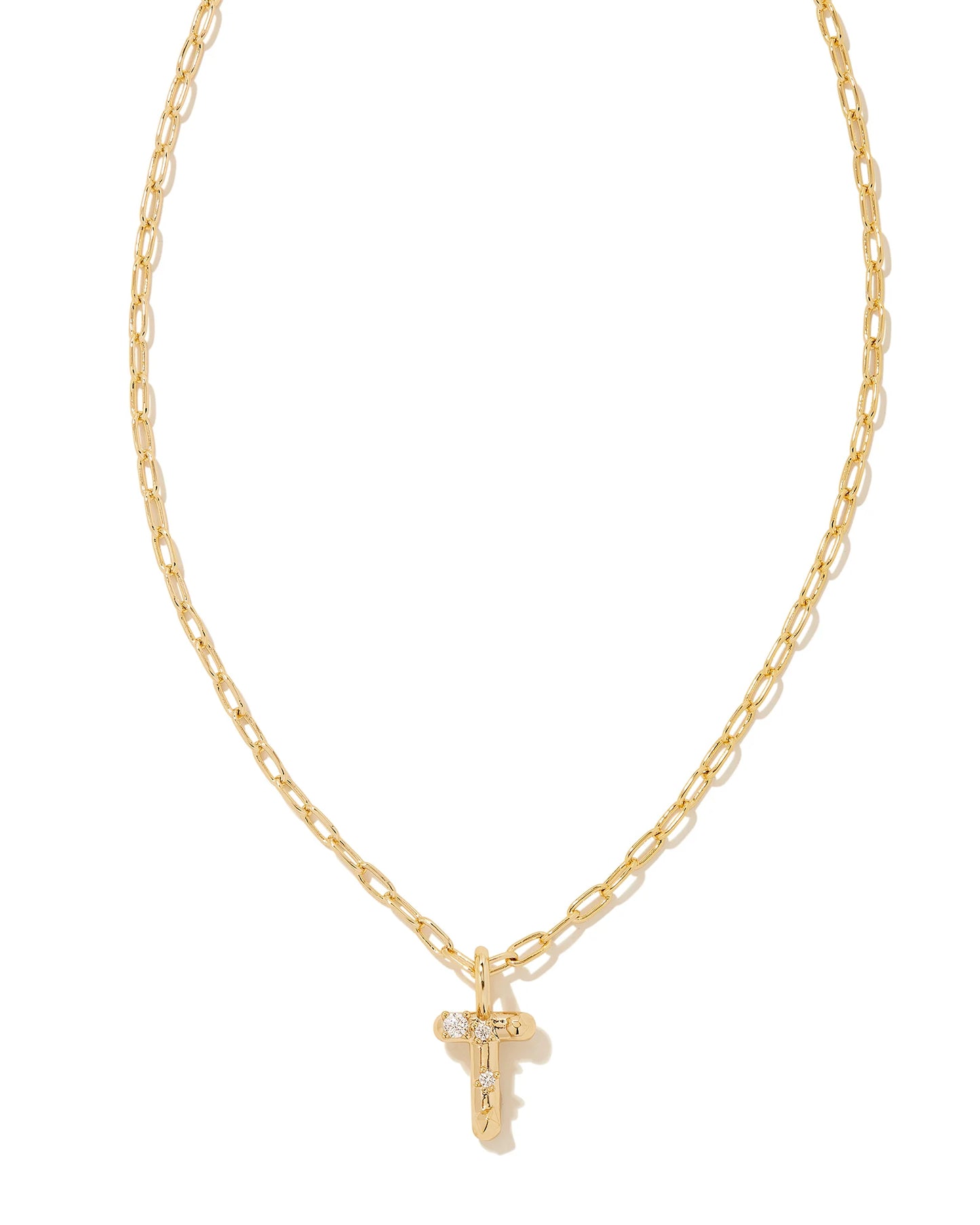 Crystal Letter Pendent Gold or Silver Metal