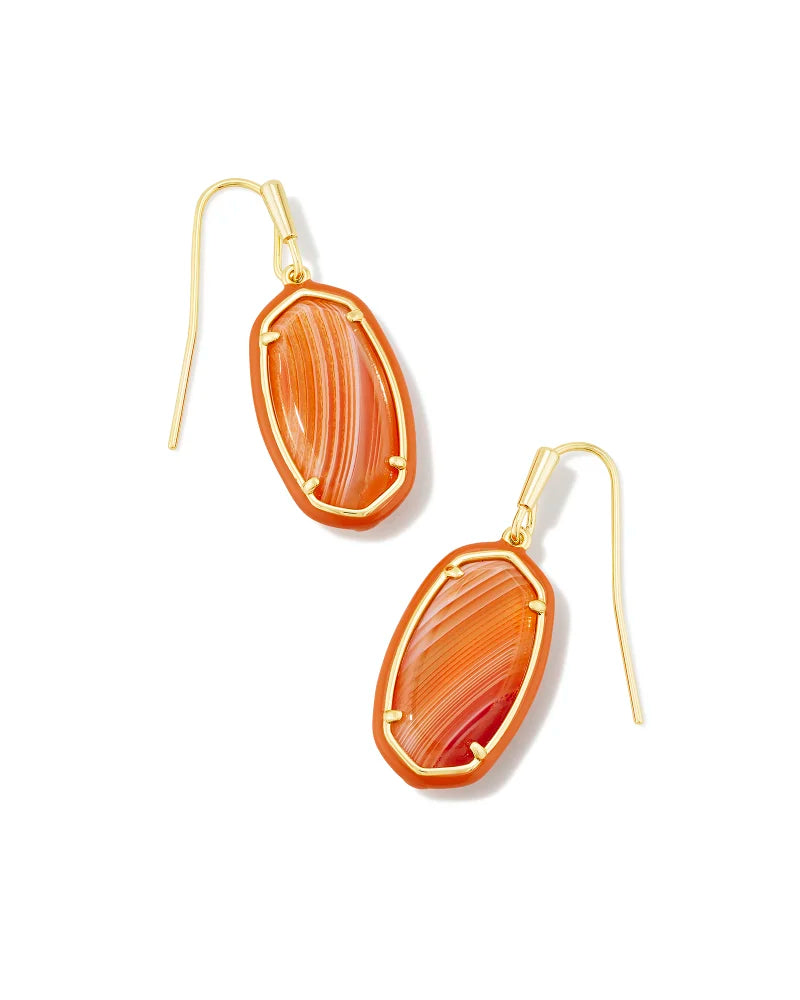 Kendra Scott Dani Enamel Framed Drop Ear Gold (Multiple Colors)