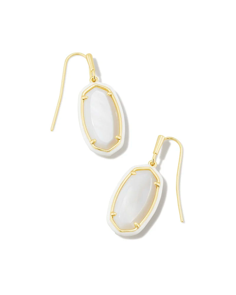 Kendra Scott Dani Enamel Framed Drop Ear Gold (Multiple Colors)