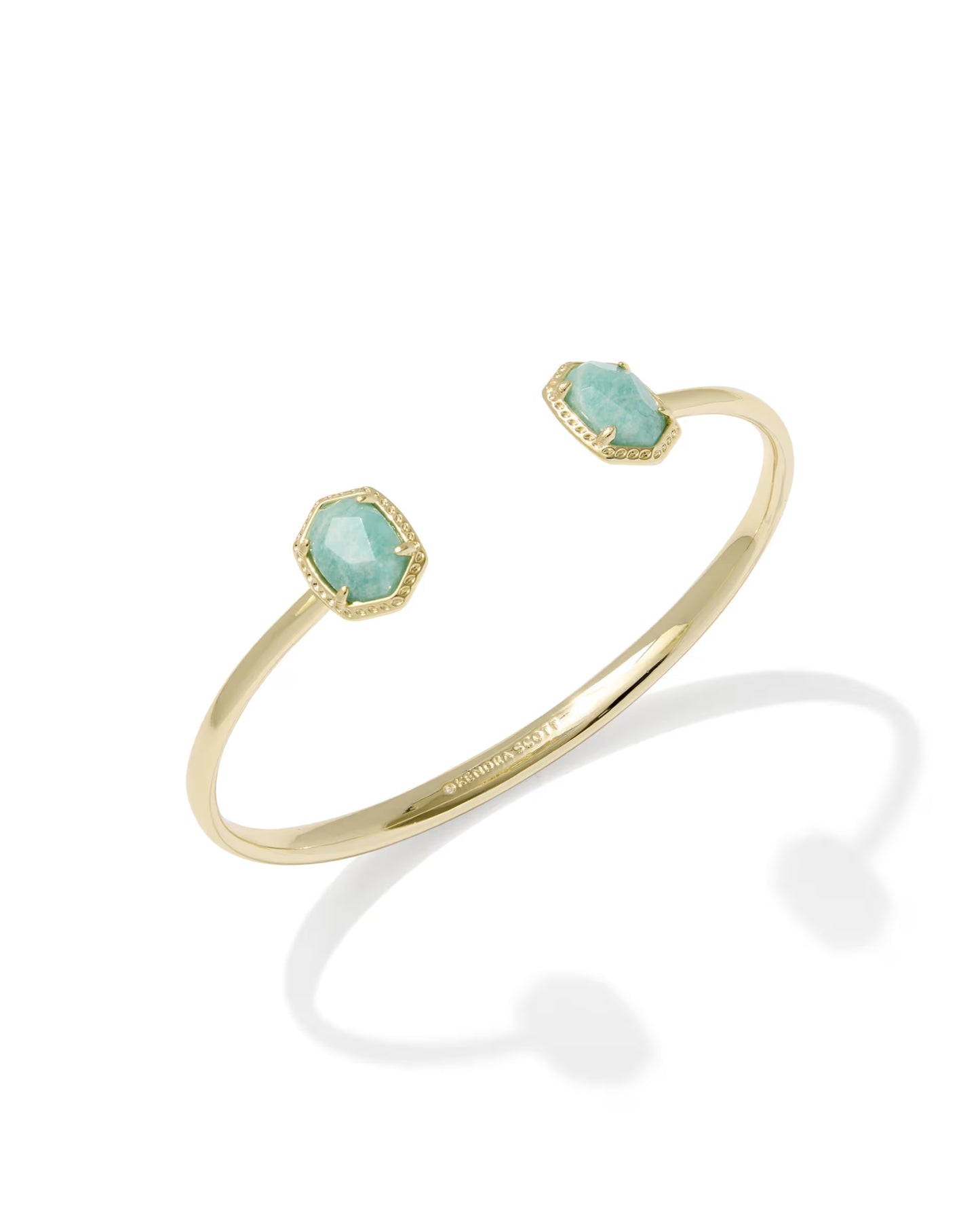 Kendra Scott Daphne Gold Teal Amazonite Frame Cuff Bracelet