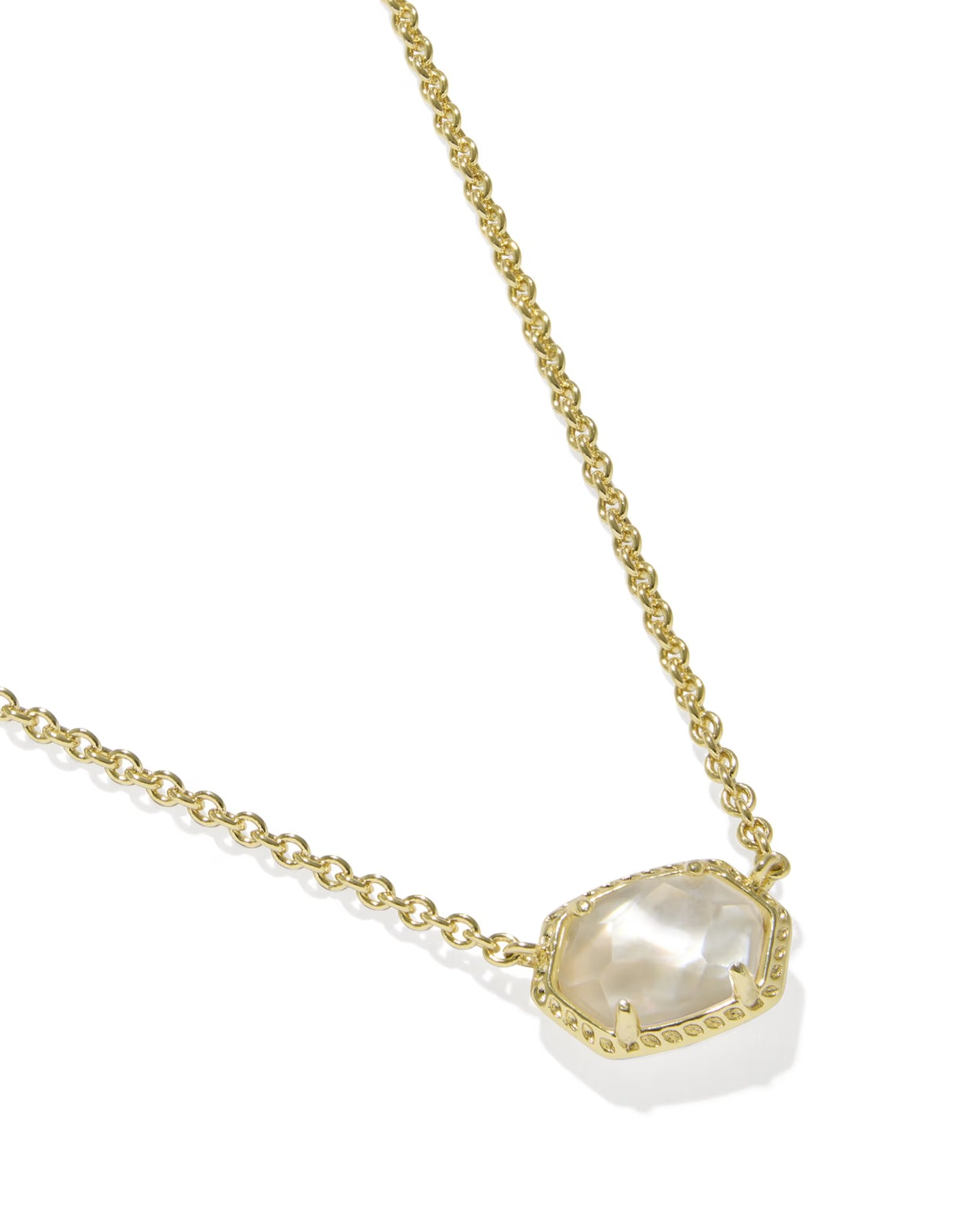 Kendra Scott Daphne GOLD IVORY MOTHER OF PEARL Short Pendant Necklace