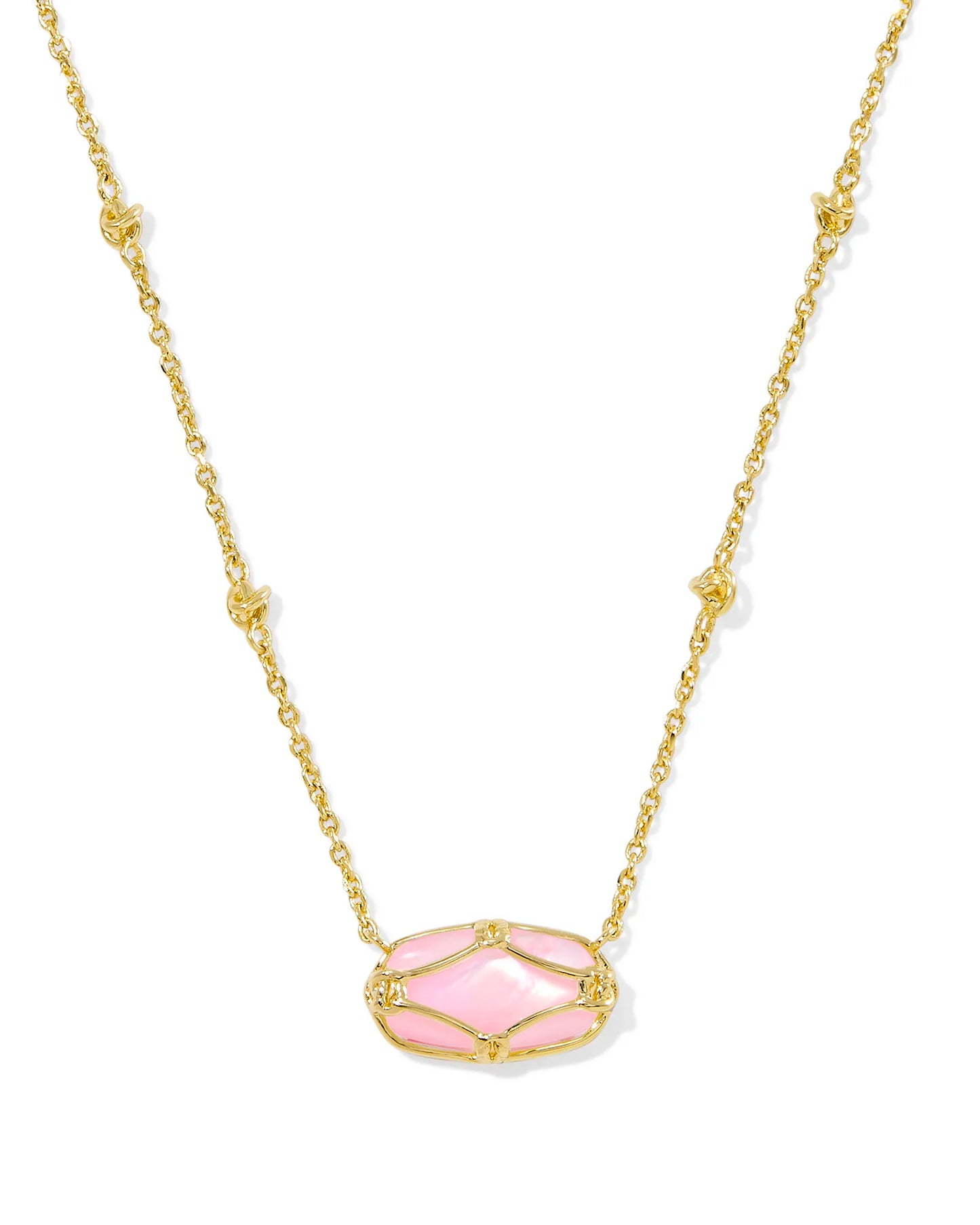 Kendra Scott Elisa Lattice Frame Necklace (Multiple Colors)