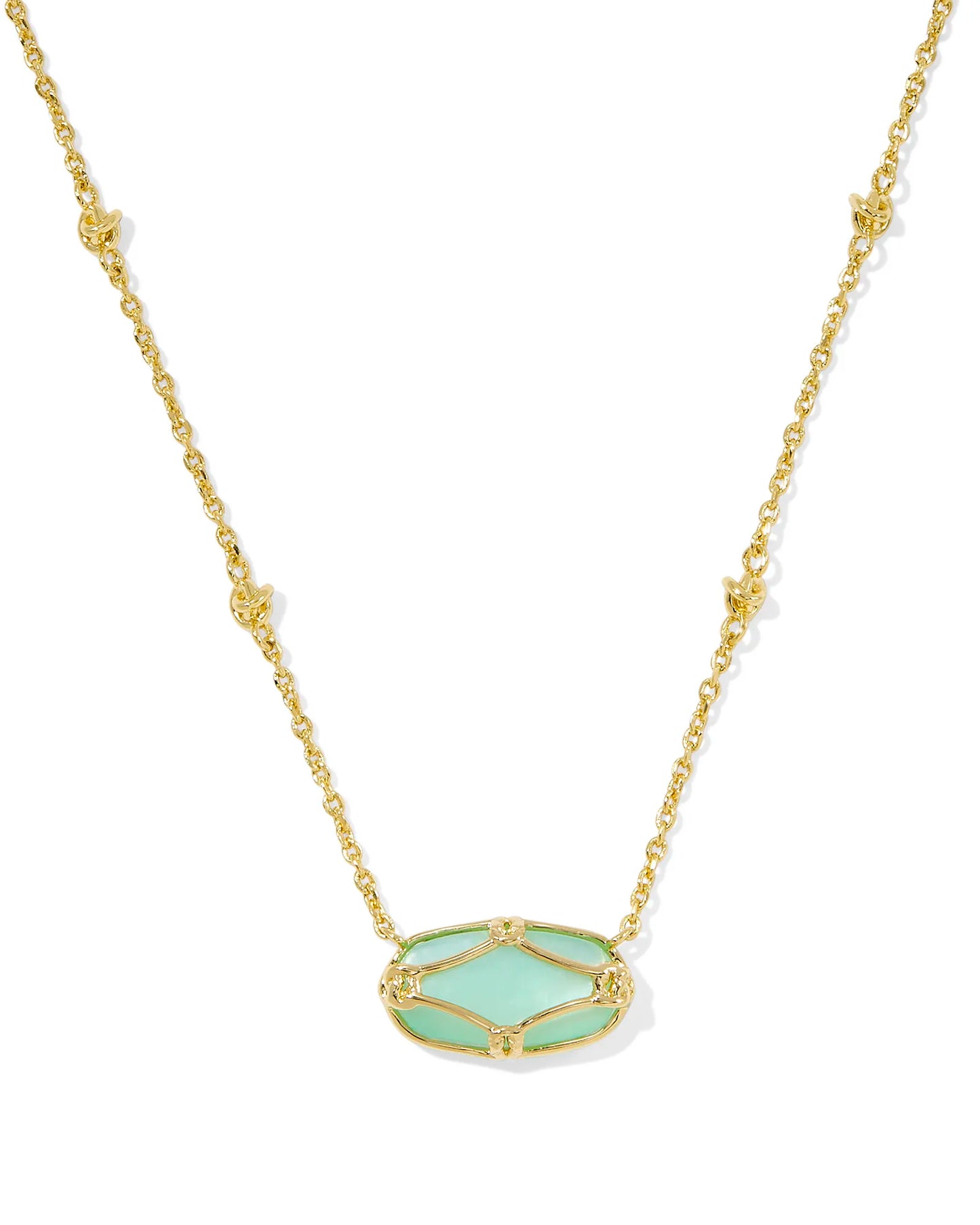 Kendra Scott Elisa Lattice Frame Necklace (Multiple Colors)