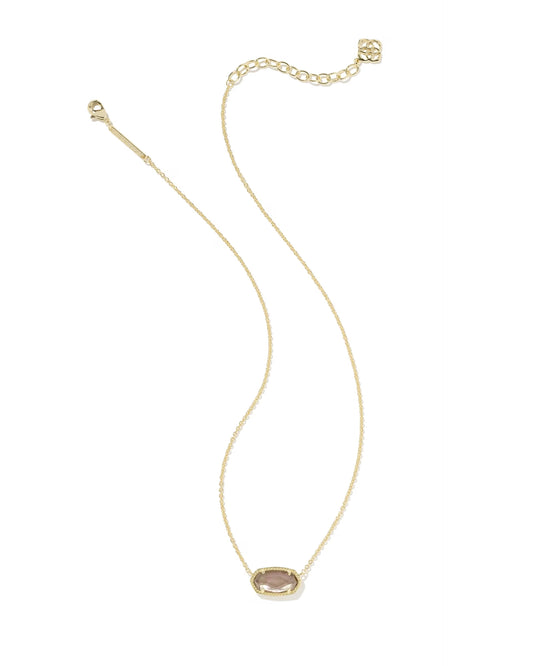 Kendra Scott Elisa Gold Pendant Necklace Gold Taupe Mother of Pearl
