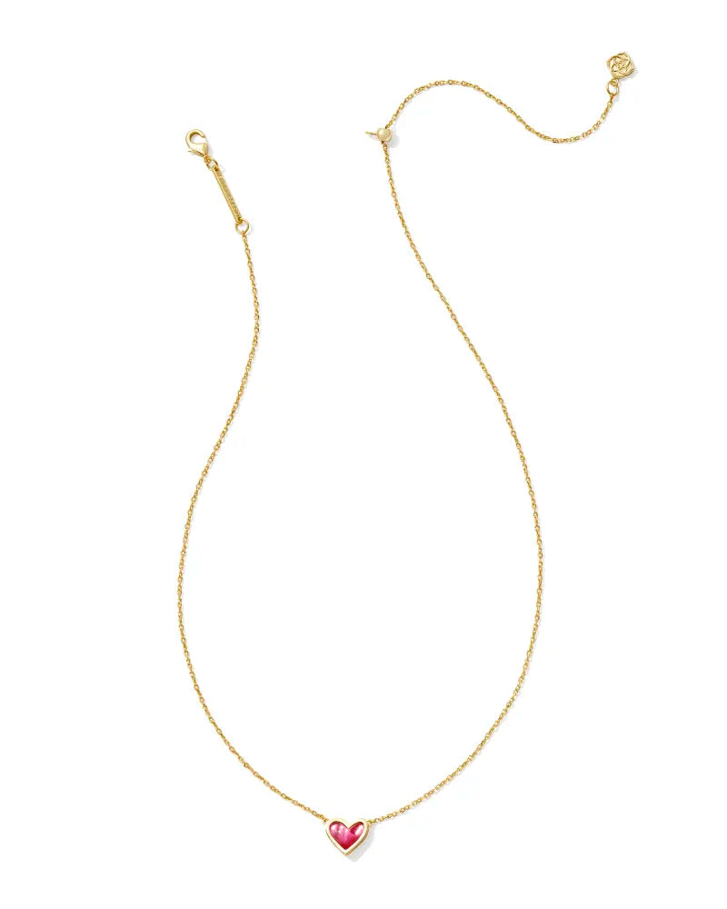 Kendra Scott Framed Ari Heart Gold Short Pendant Necklace (2 Colors)