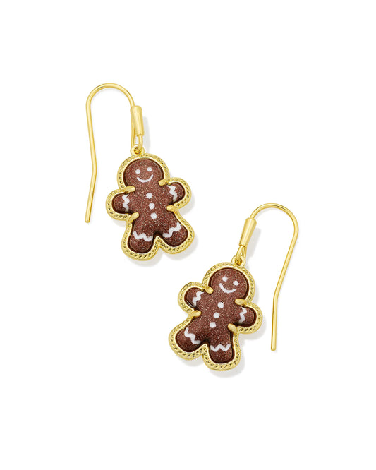 Kendra Scott Gingerbread Gold Drop Earrings