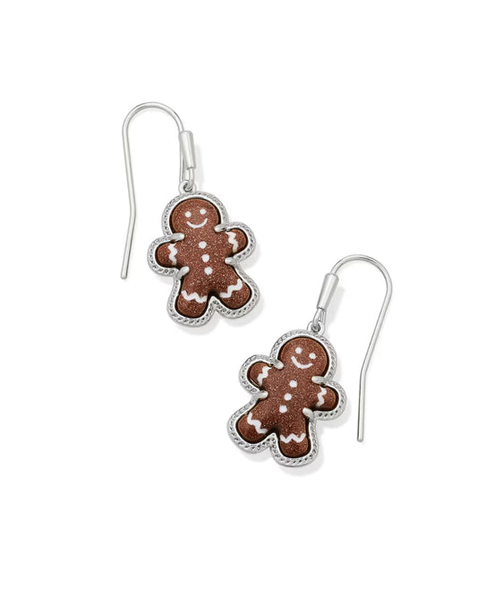 Kendra Scott Gingerbread Silver Drop Earrings