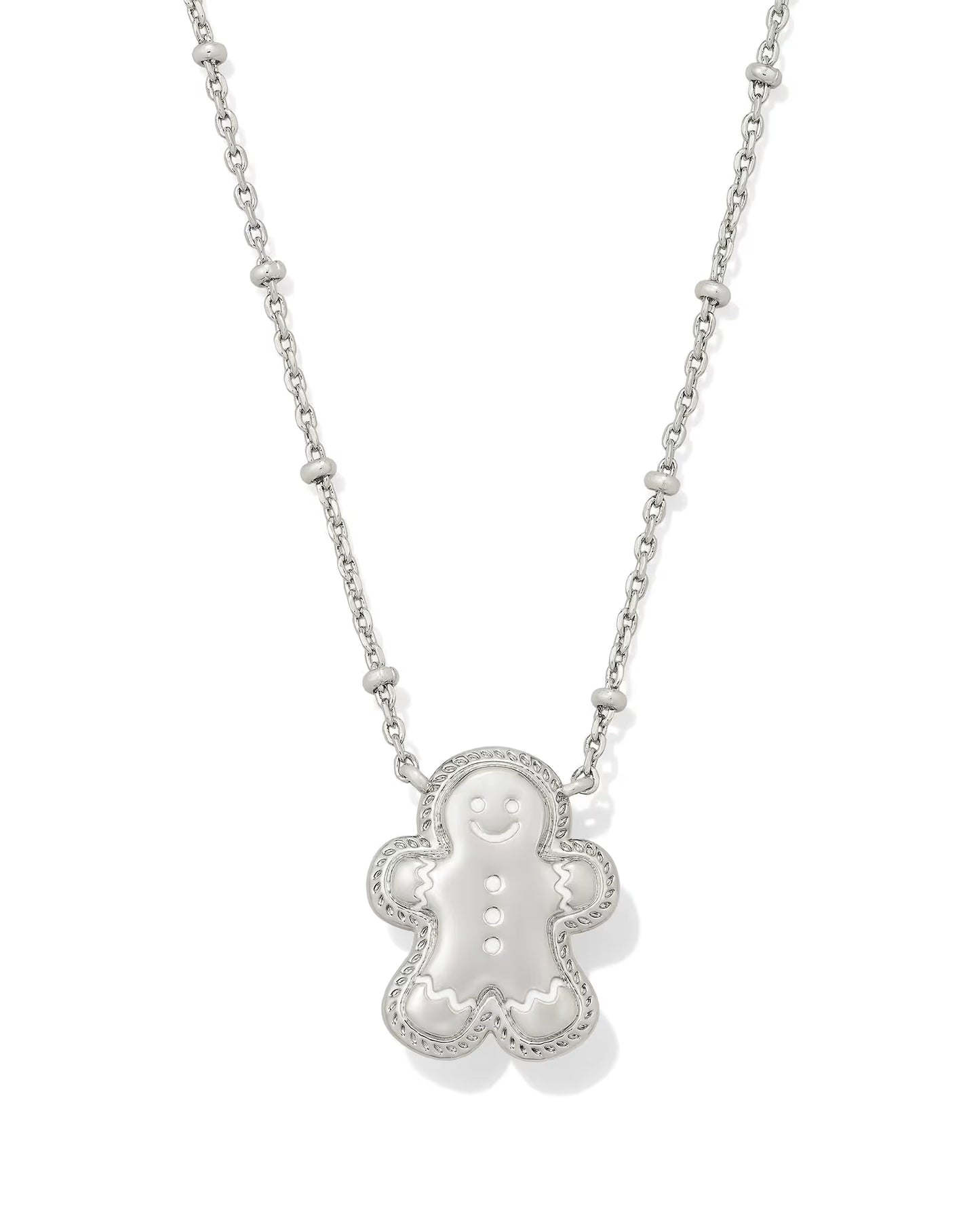 Kendra Scott Gingerbread Silver Short Pendant Necklace
