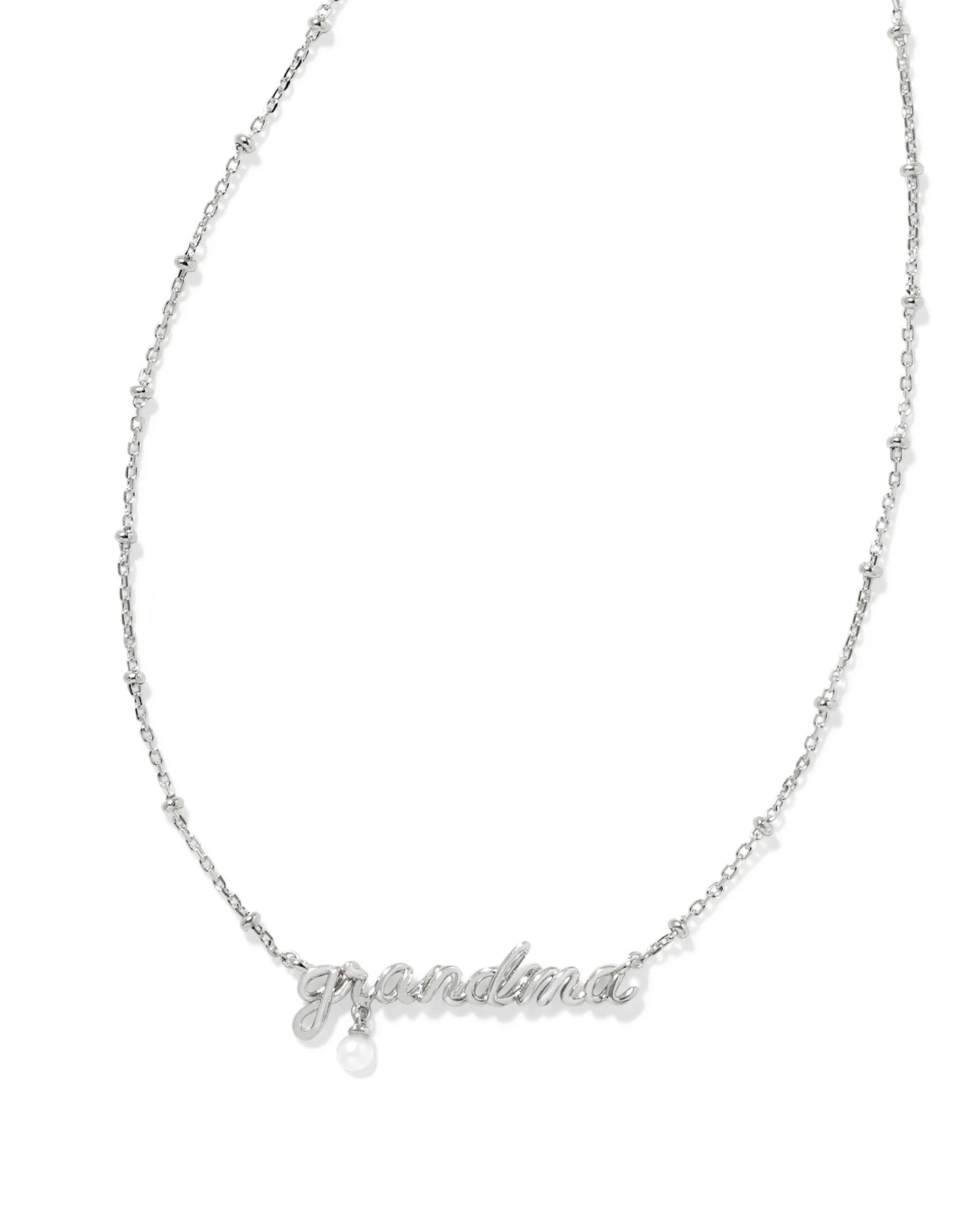 Grandma Script Pendant Necklace in Gold or Silver