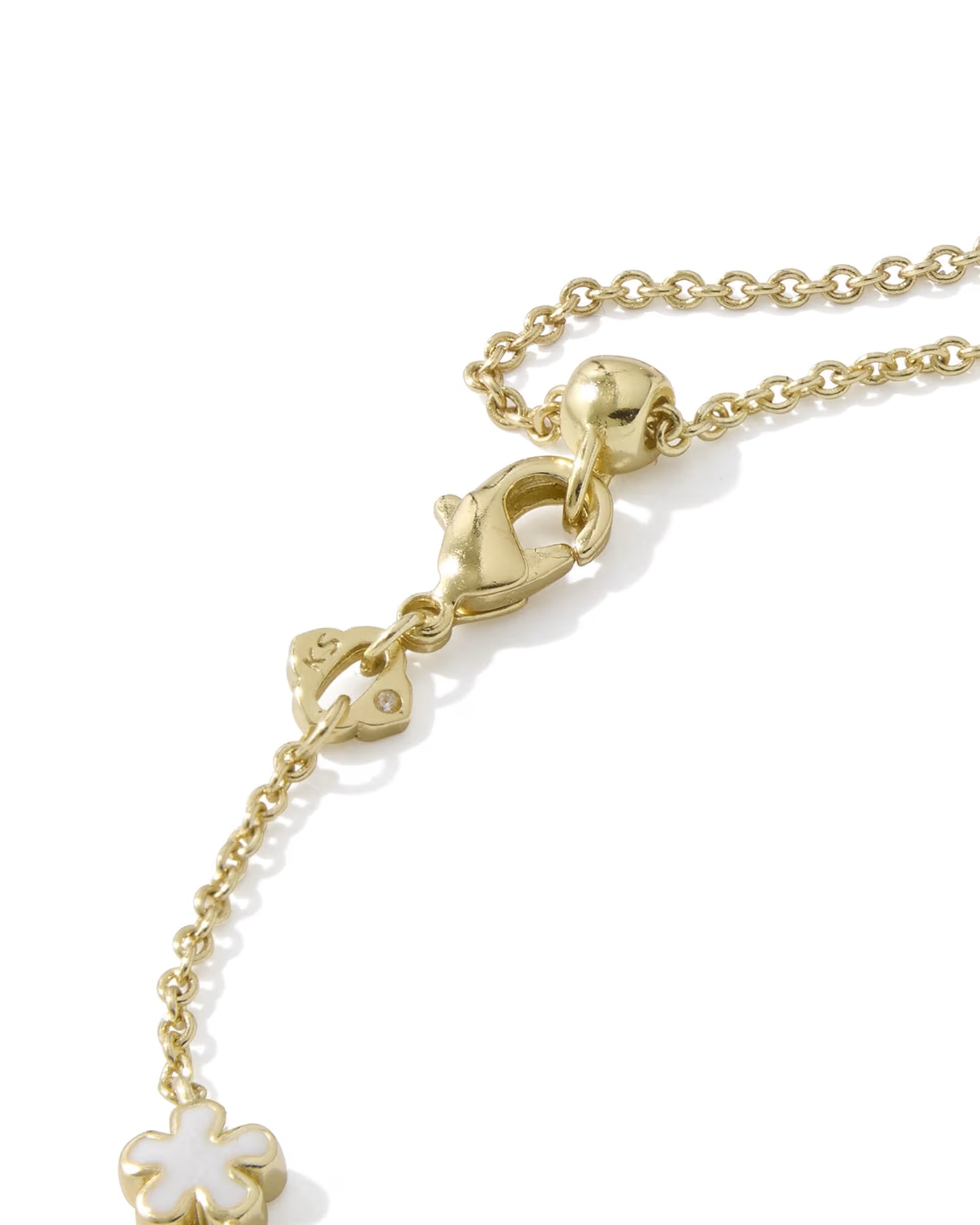 Kendra Scott JANE DELICATE CHAIN BRACELET GOLD WHITE ENAMEL