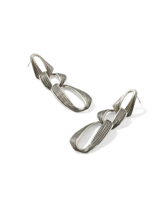 Kendra Scott Kira Vintage Silver Statement Earrings