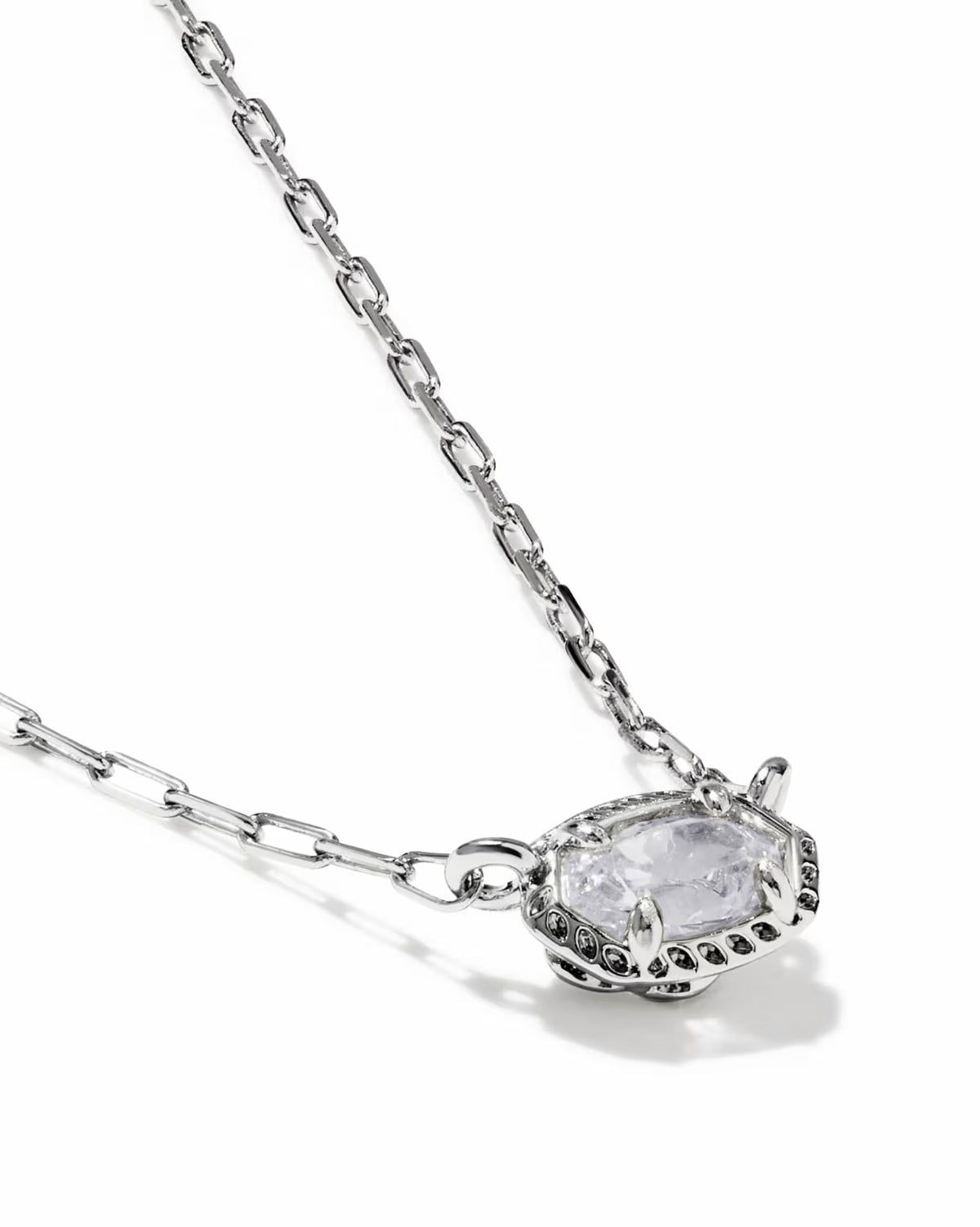 Kendra Scott Mini Elisa Luxe Silver Pendant Necklace