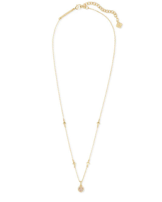Kendra Scott Nola Gold Pendant Necklace in Iridescent Drusy