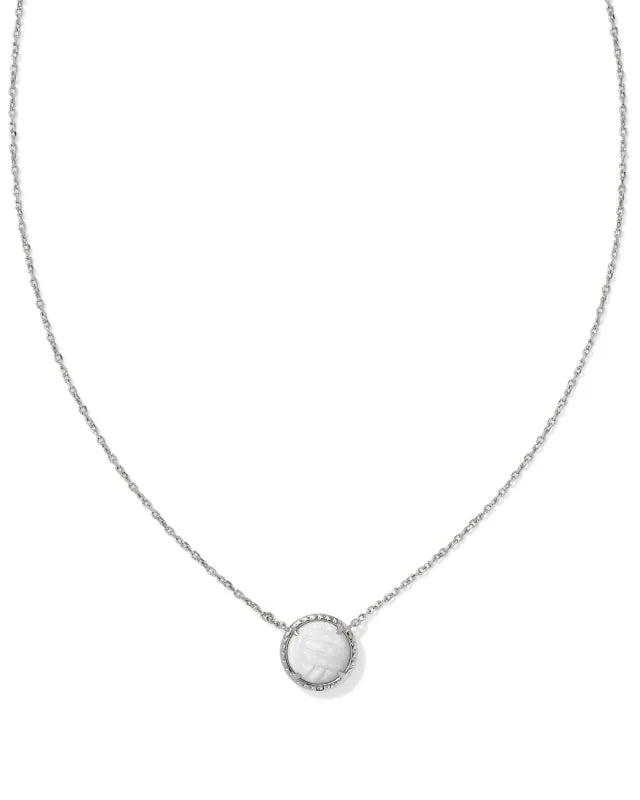 Kendra Scott Volleyball Pendant Necklace (Gold or Silver)