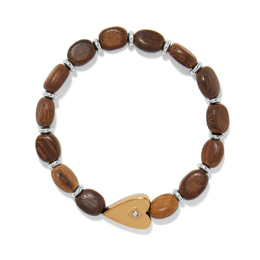Brighton Love Messages B Love Wood Stretch Bracelet