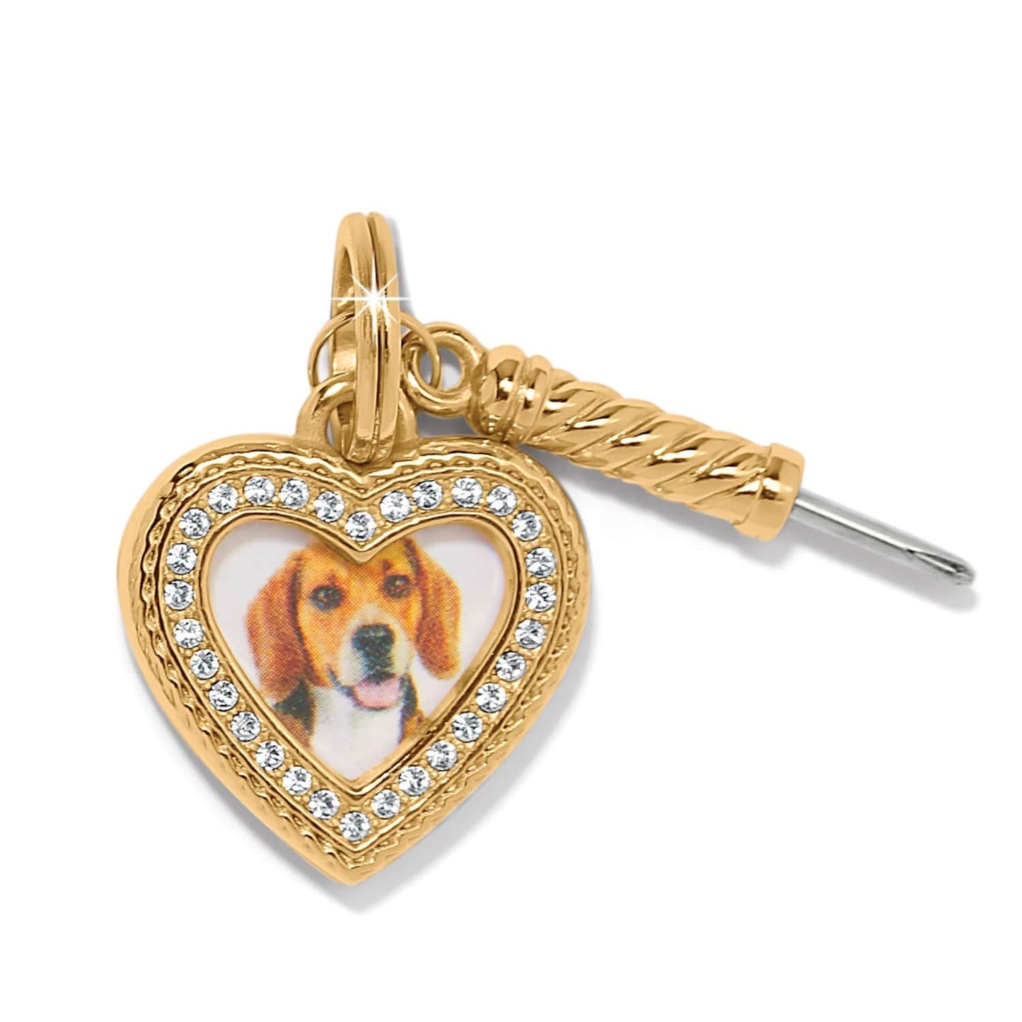 Brighton Memento Heart Golden Photo Charm