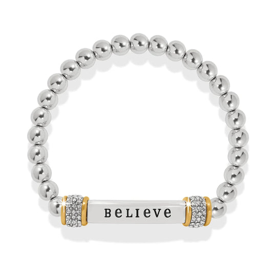 Brighton Meridian Believe Two Tone Stretch Bracelet