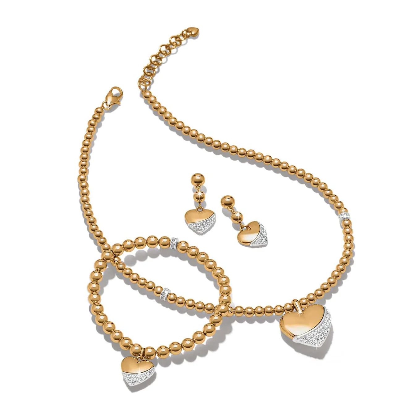 Brighton Meridian Petite Wave Heart Gold Necklace