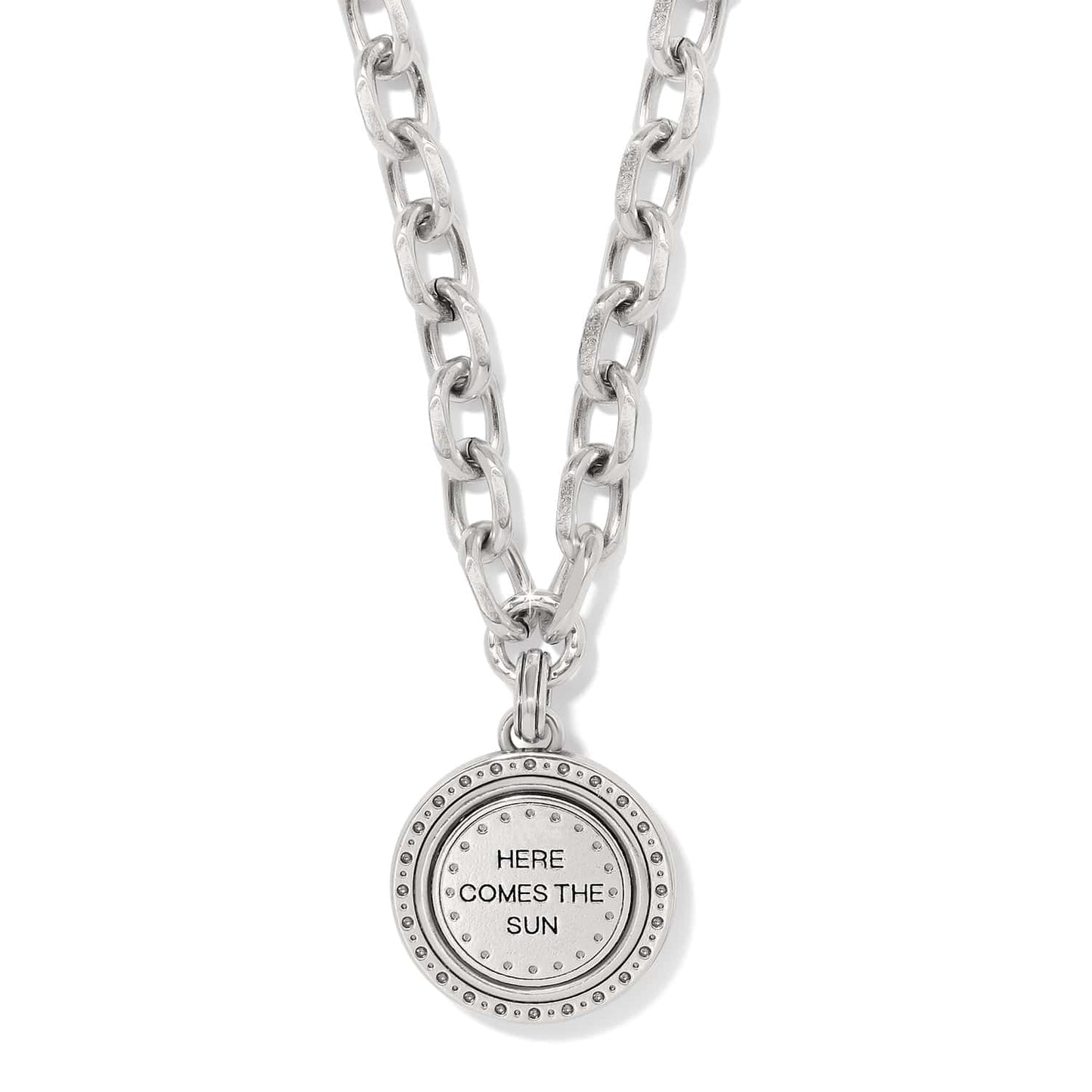 Bribghton Mosaic Round Two Tone Pendant Necklace