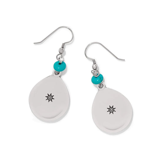 Brighton Mosaic Turquoise Teardrop French Wire Earrings