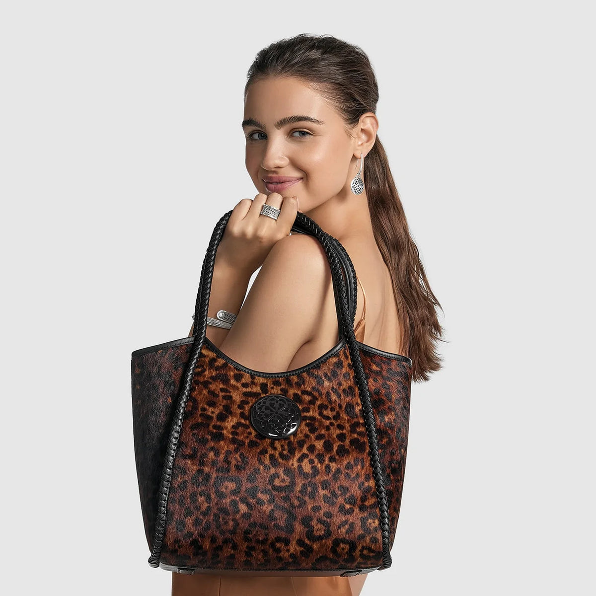 Brighton Noa Leopard Large Tote