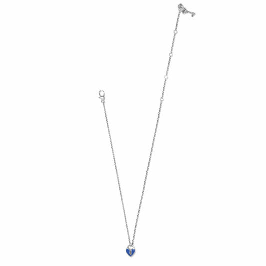 Brighton One Heart Padlock Reversible Necklace