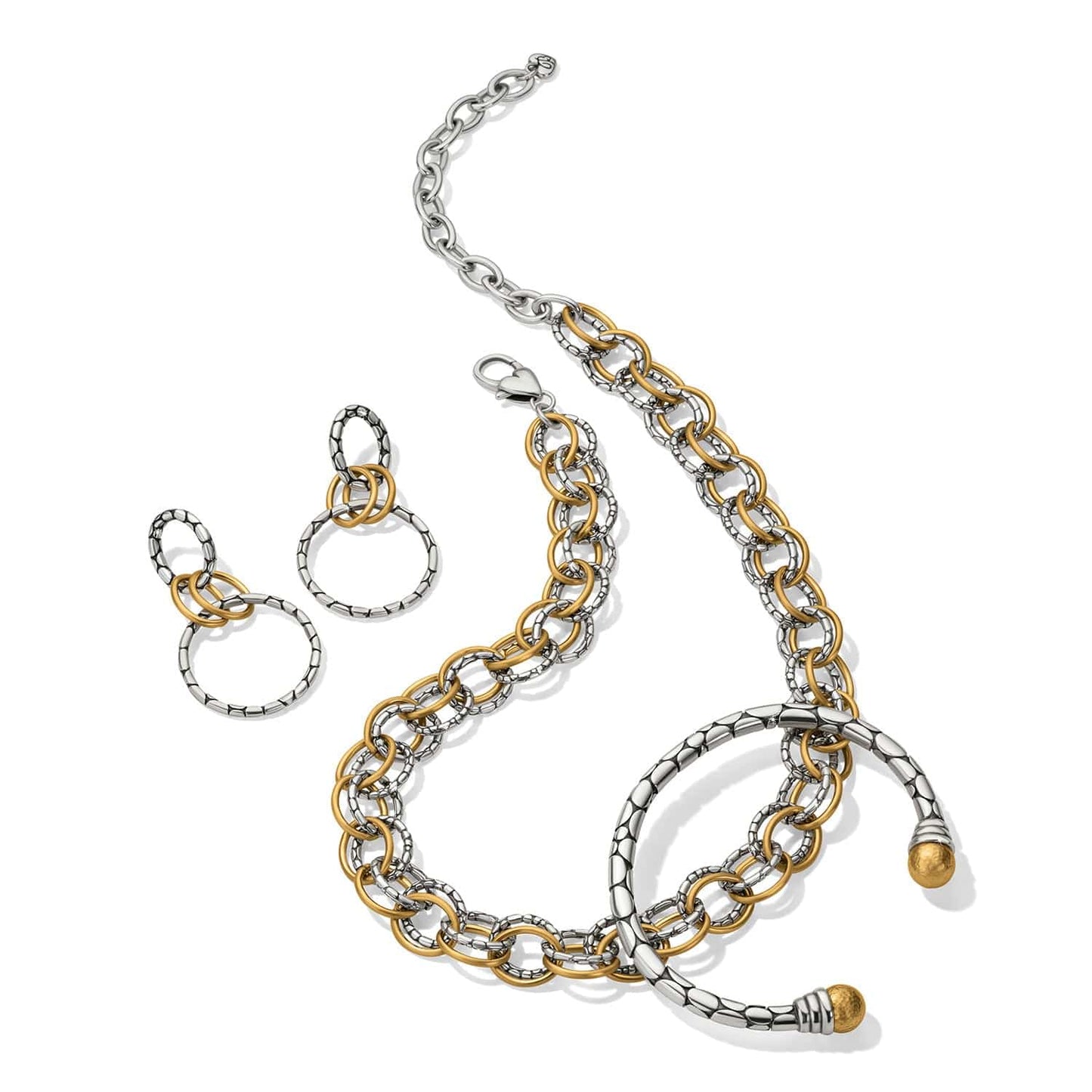 Brighton Pebble Link Two Tone Necklace