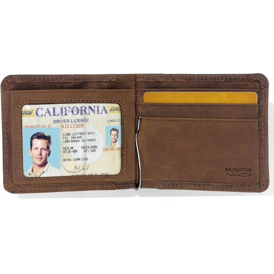 Brighton Black or Bark Vanderbilt Money Clip Wallet
