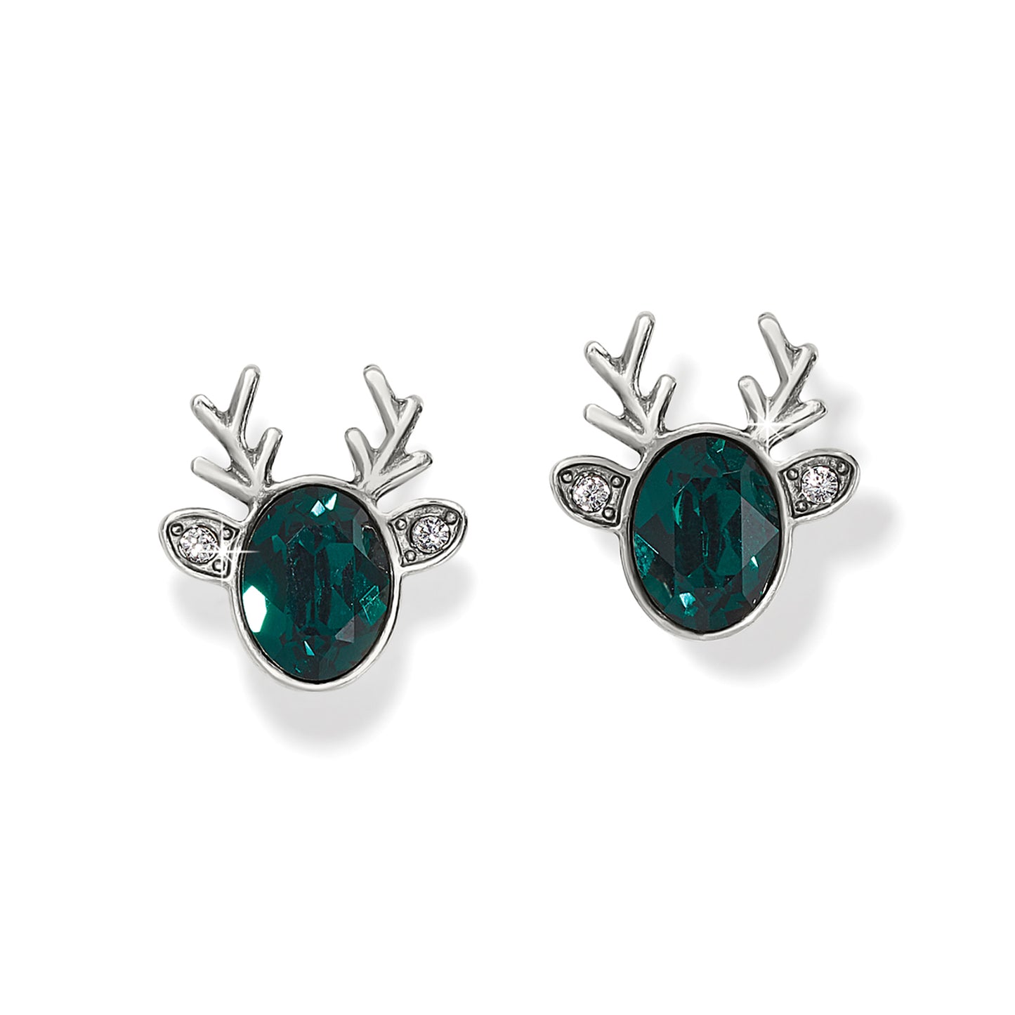 Brighton Reindeer Glitz Mini Post Earrings (Crystal, Red or Green)