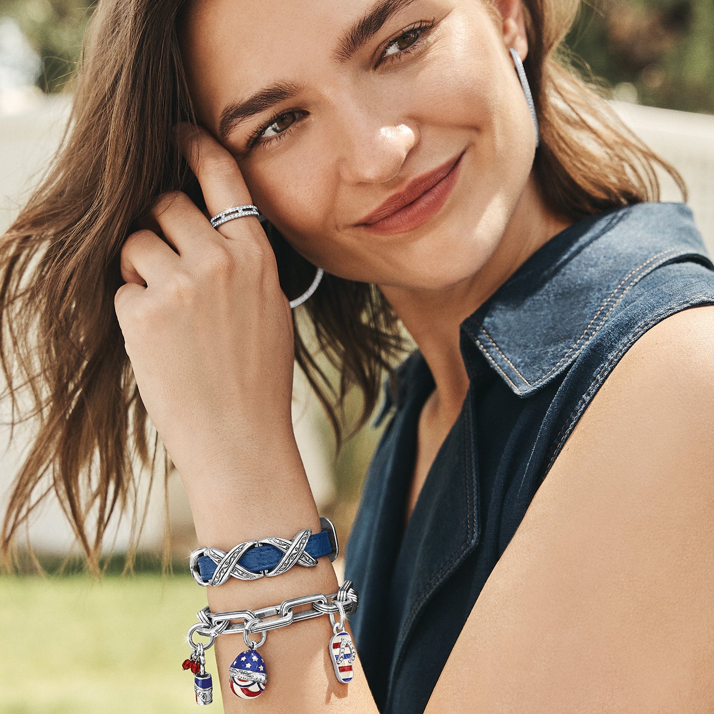 Brighton Americana Flip Flop Charm