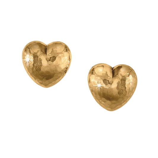 Brighton Trainon Heart Small Post Earrings (Gold or Silver)