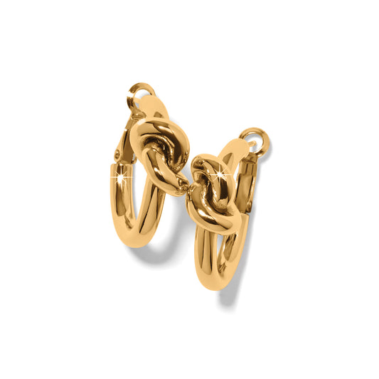 Interlok Single Knot Hoop Earrings (Gold or Silver)