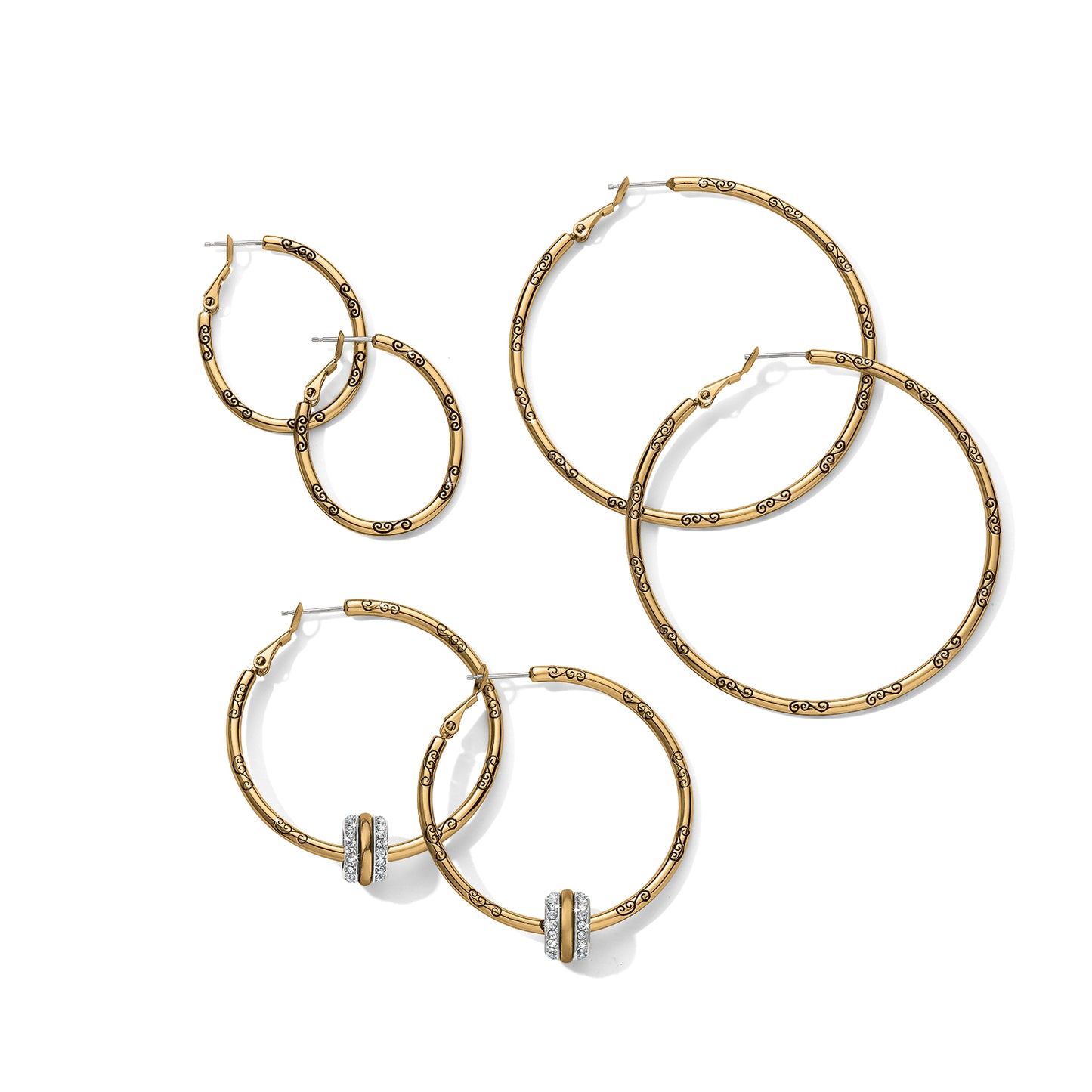 Brighton Oval Hoop Charm Earrings