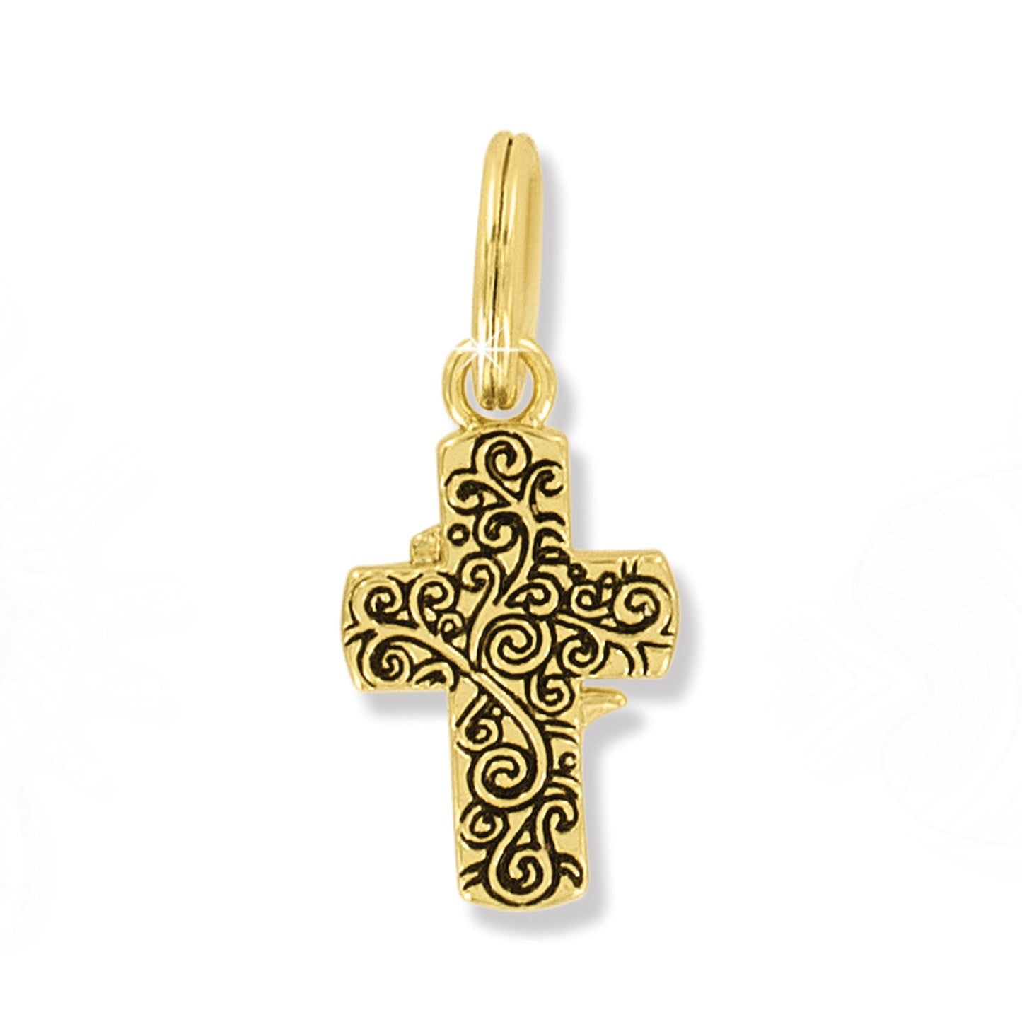 Brighton Easter Lily Cross Charm Gold