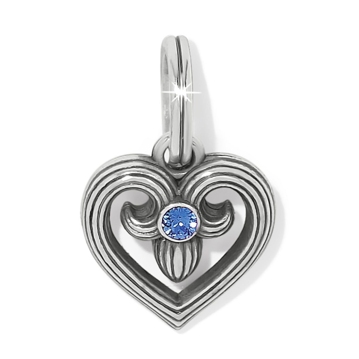 Brighton One Heart Azure Heart Charm