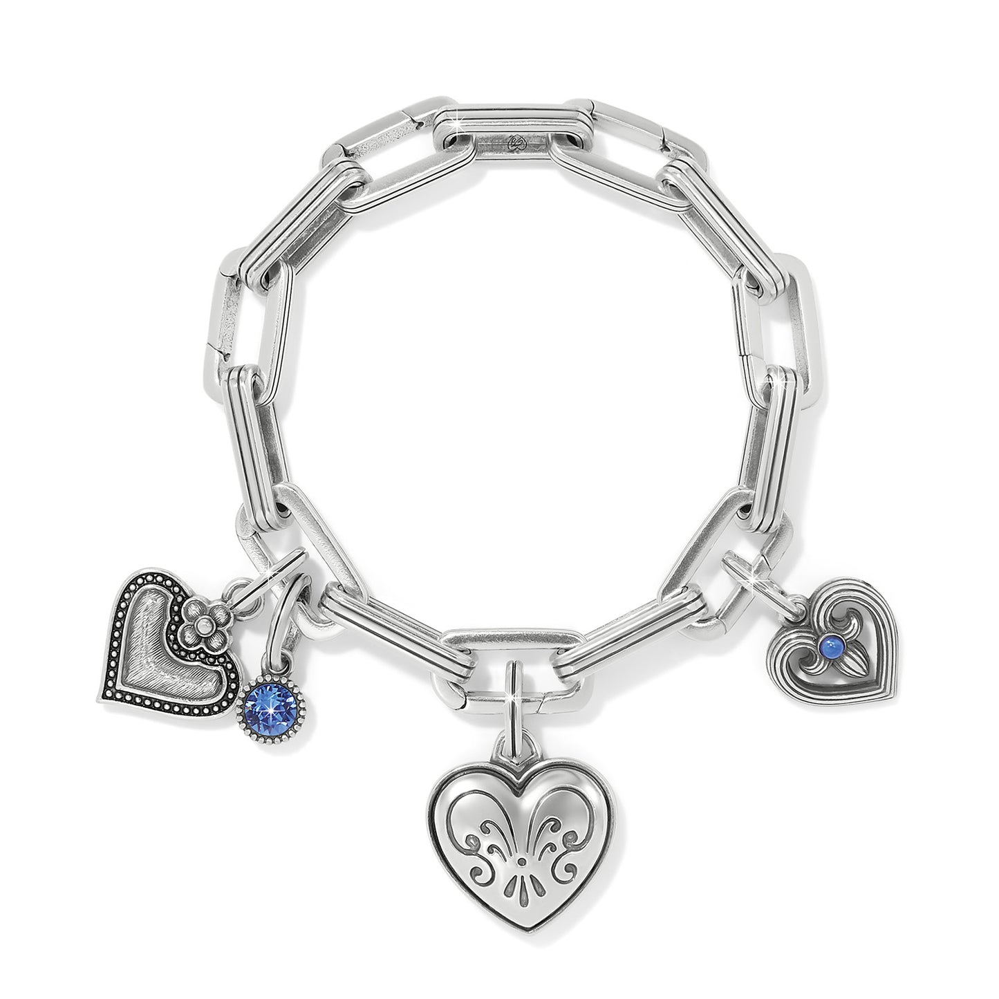 Brighton One Heart Azure Heart Charm
