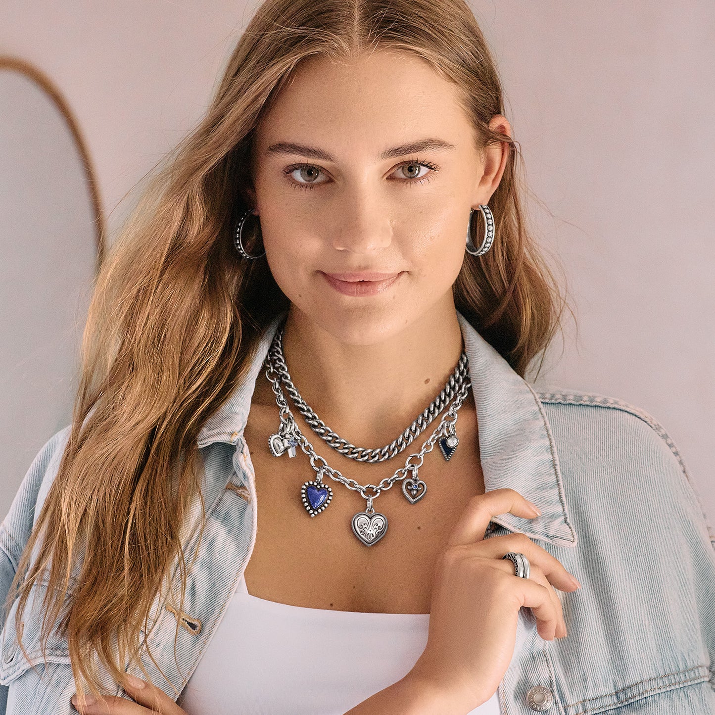 Brighton One Heart Azure Heart Charm