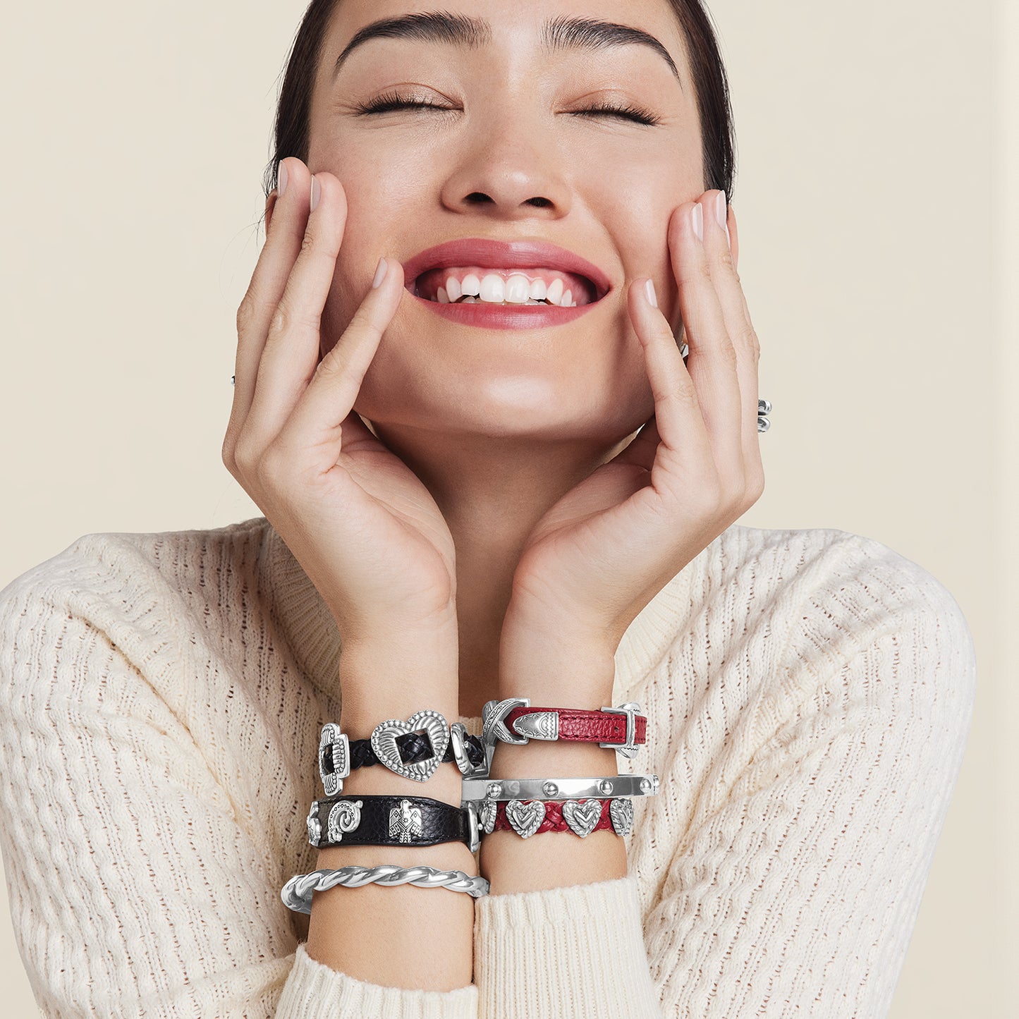 Brighton Austin Bandit Bracelet (Luggage or Black)